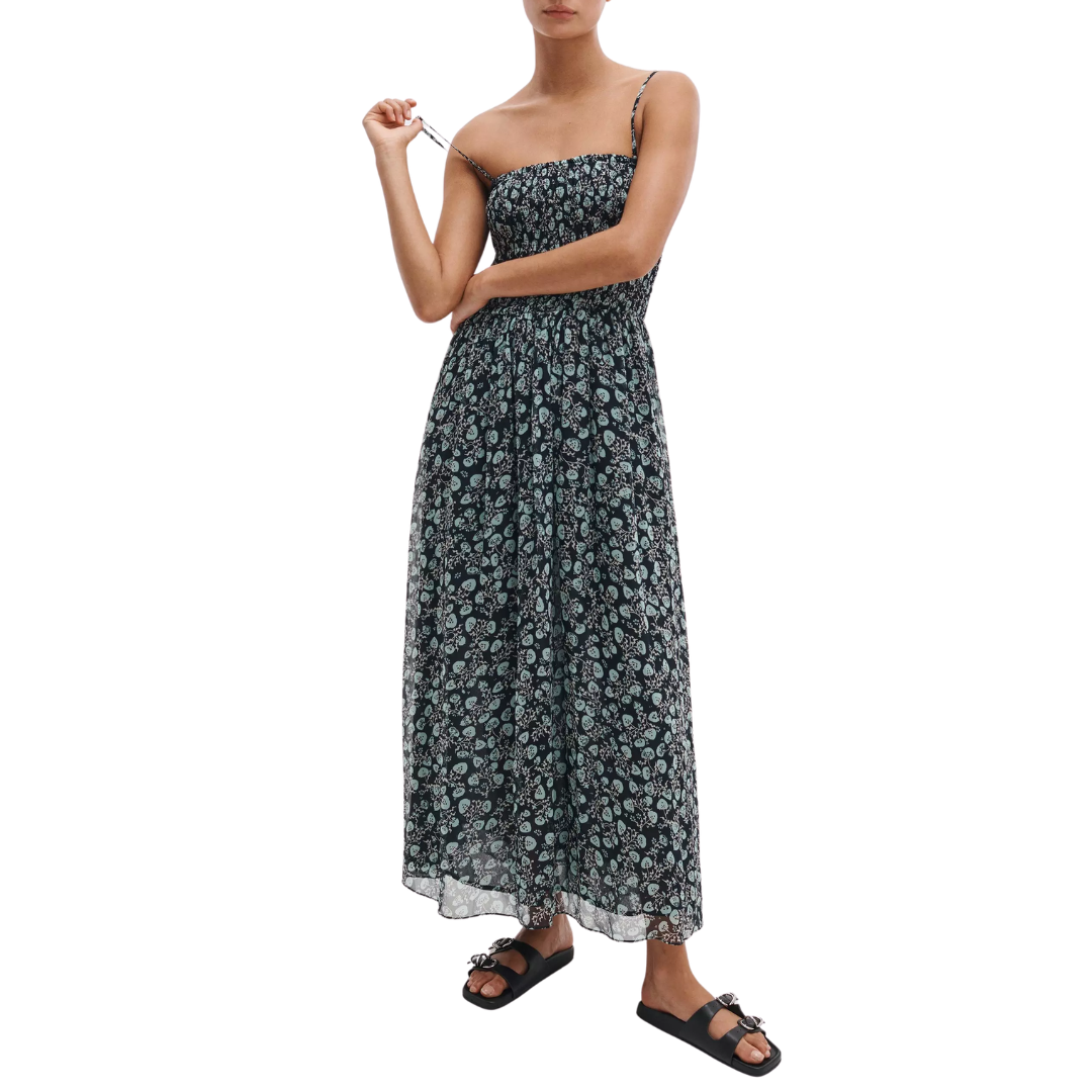 Hallie Strapless Floral Dress in Salute Floral