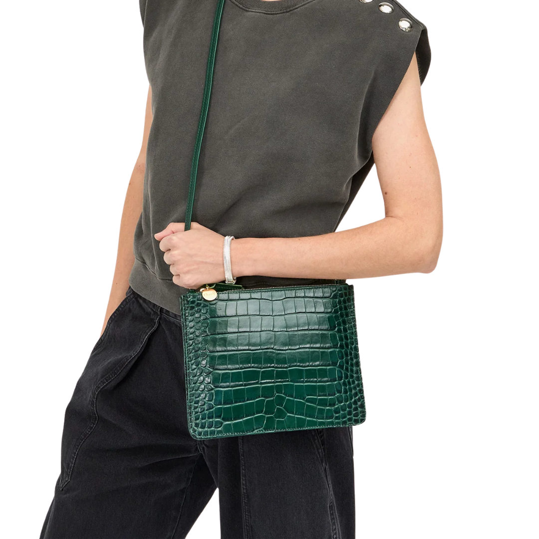 Margot Double Sac Bretelle in Deep Pine