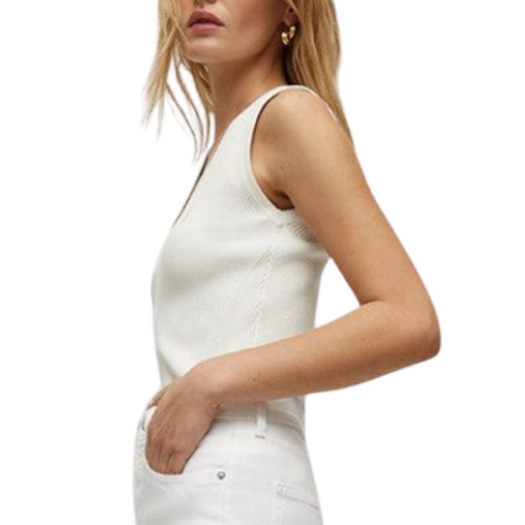 Sid Sleeveless Pullover in Off White