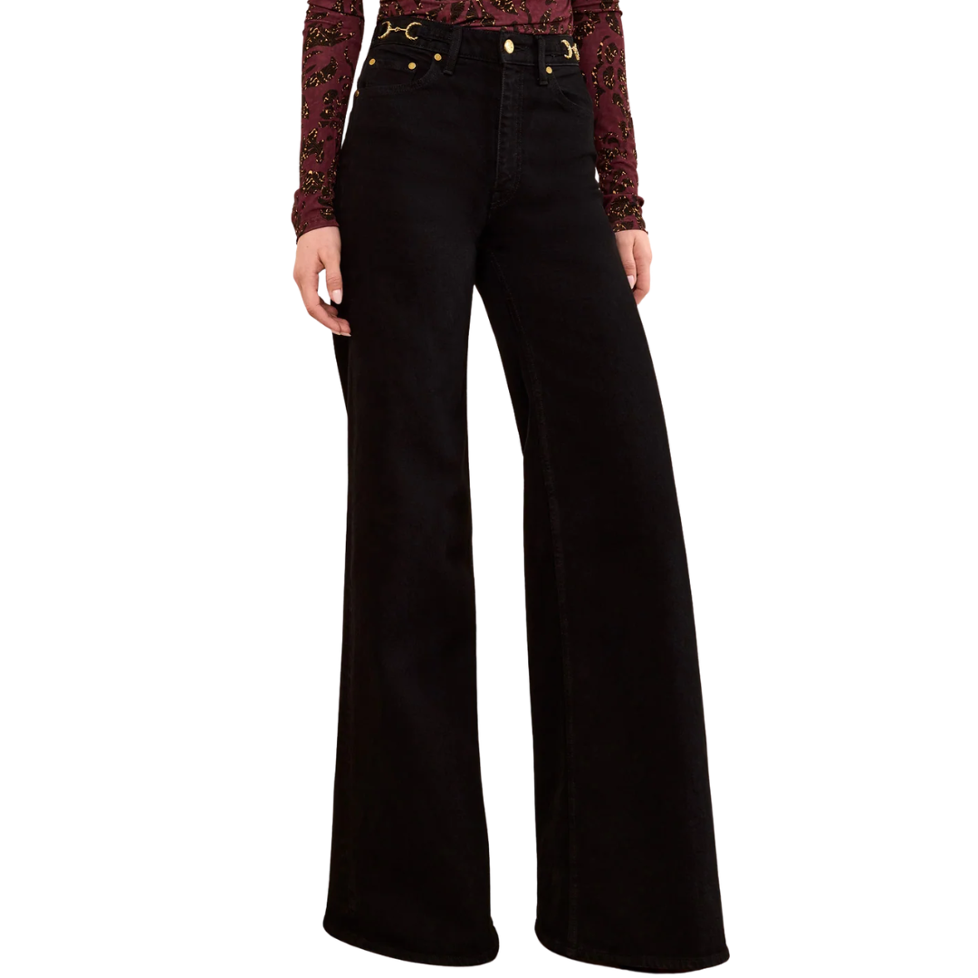 Stretch Valory Flare Jean in Noir