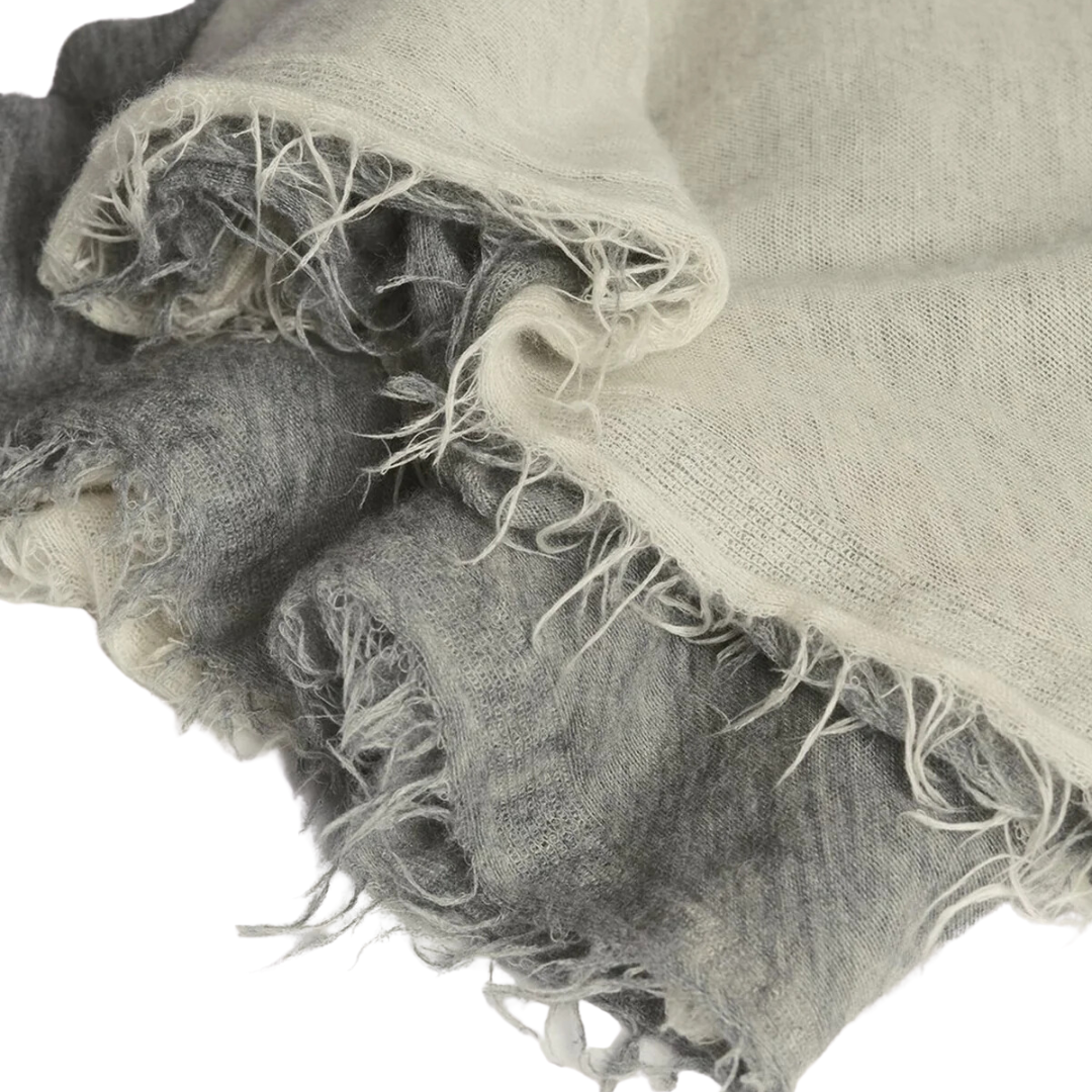 Love Duo Scarf in Milk & Heather Grey