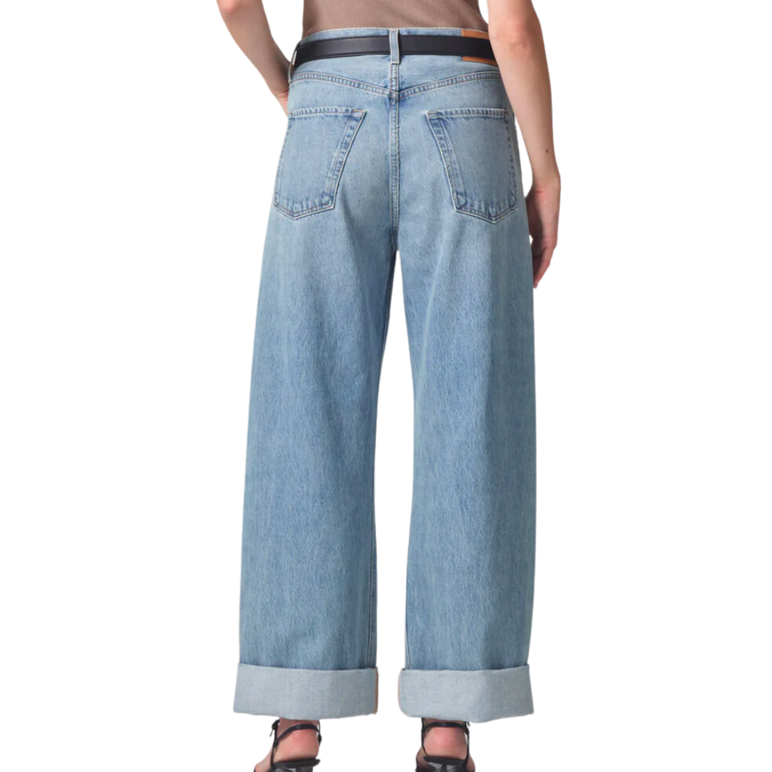 Ayla Baggy Cuffed Crop in Skylights
