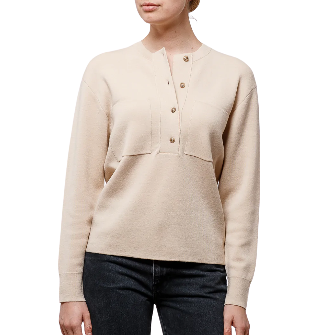 Organic Wool Fine Knit in Elderflower