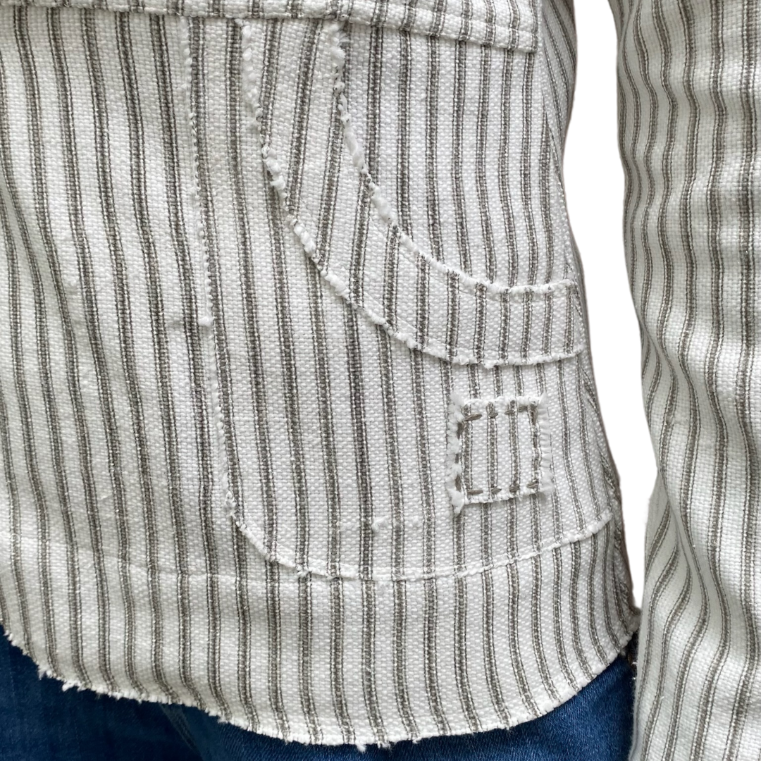 Stripe Blazer in Grey
