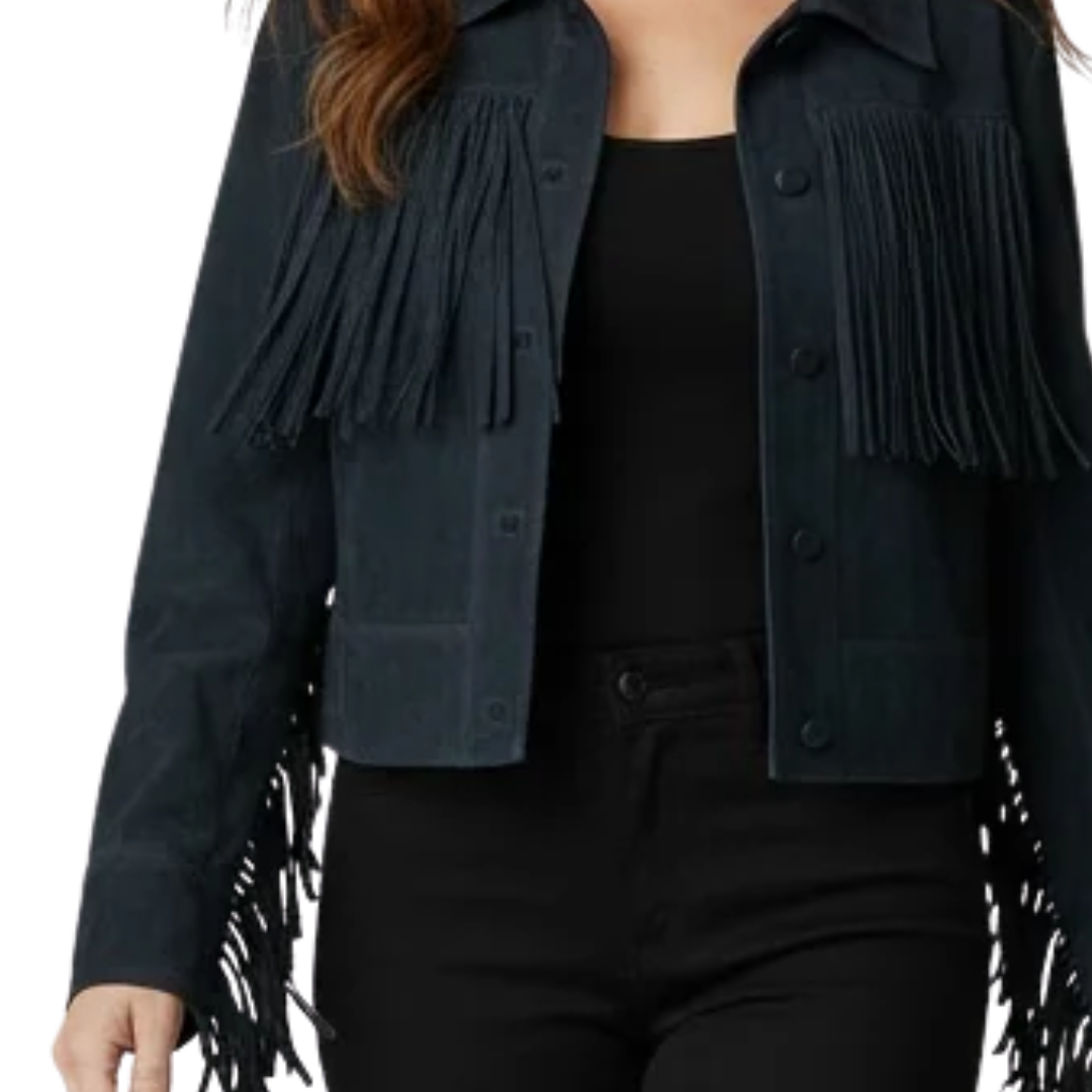 Shania Washed Suede Jacket in Twilight