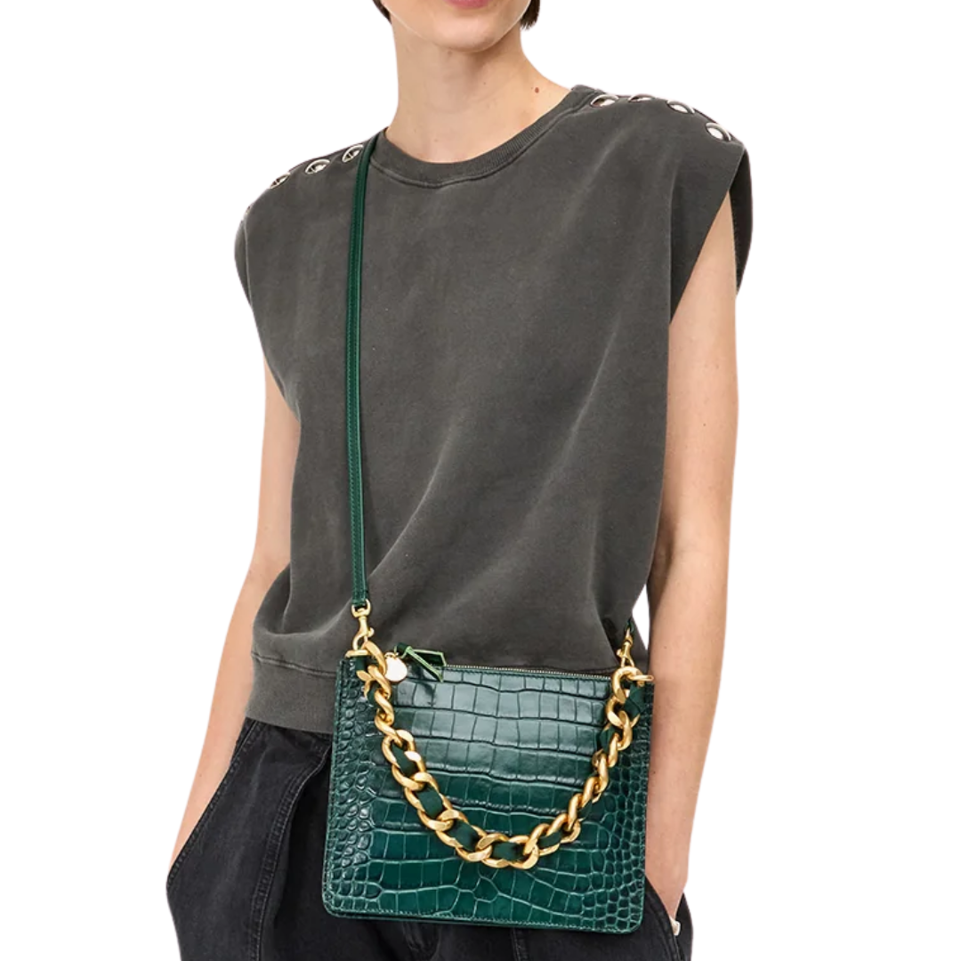 Margot Double Sac Bretelle in Deep Pine
