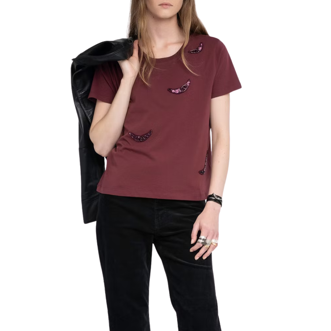 Alys T-shirt in Burgundy