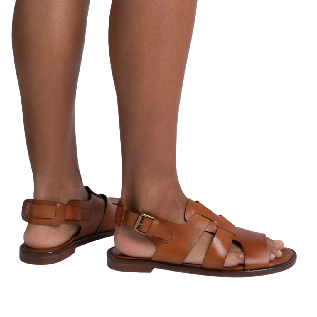Biscay Leather Sandal in Tan