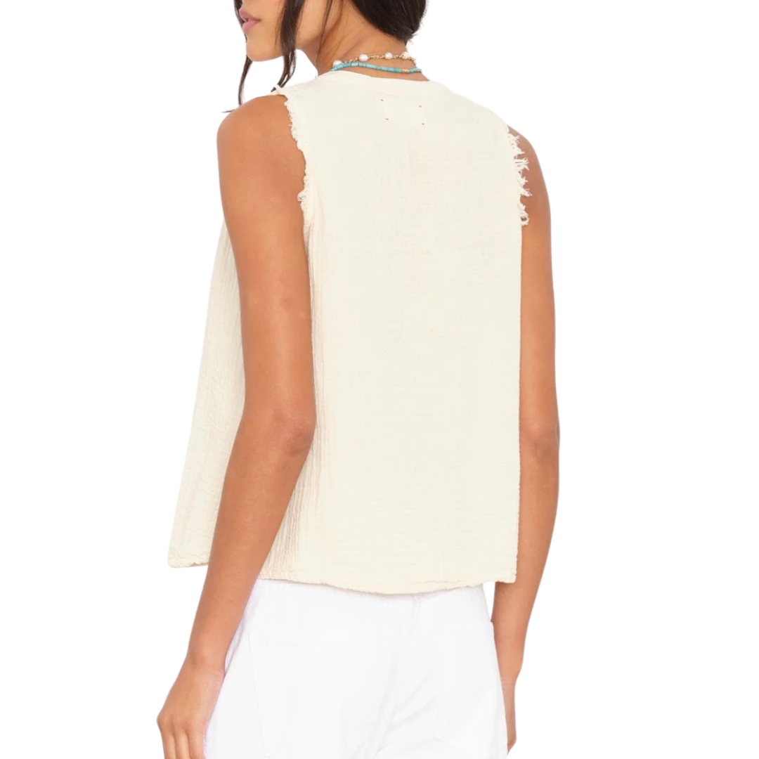 Portia Top in Oysterette