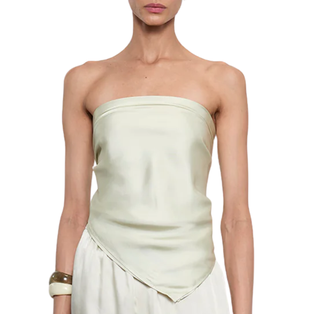 Fluid Twill Scarf Top in Beach Glass
