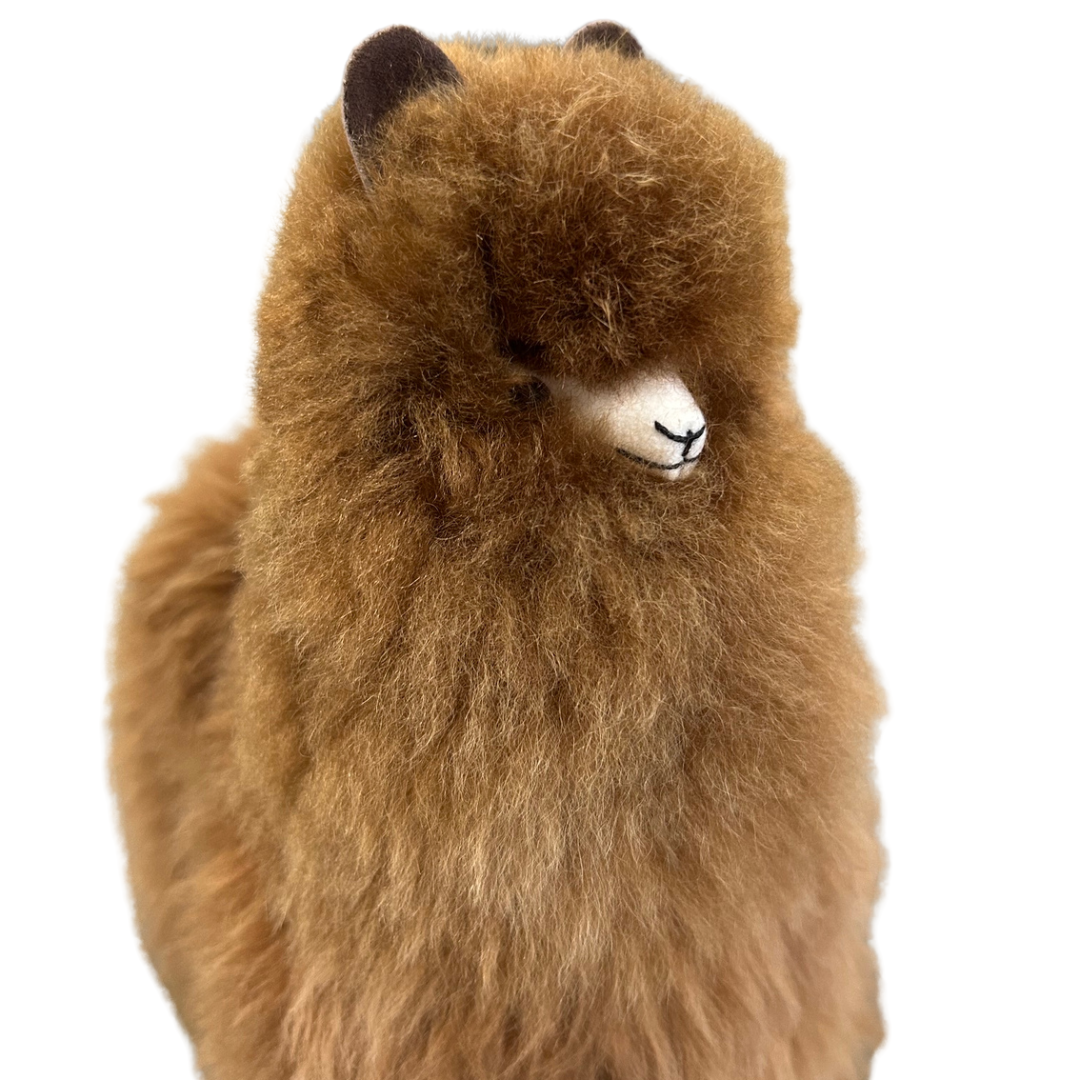 Large Plush Alpaca in Brown