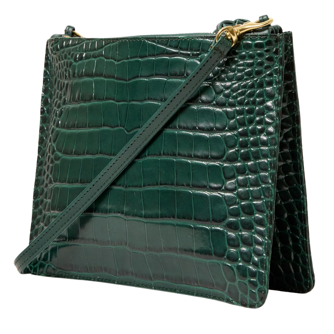 Margot Double Sac Bretelle in Deep Pine