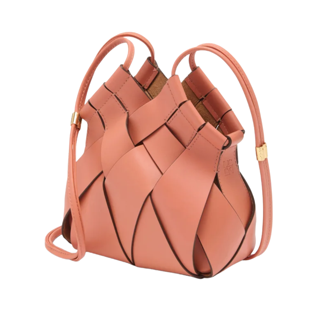 Charlotte Woven Crossbody in Rose