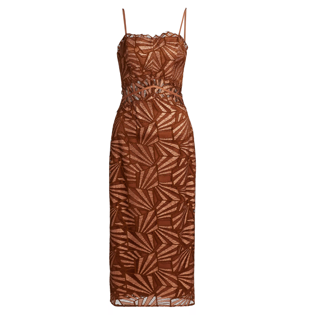 Nonie Dress in Bronze Lace