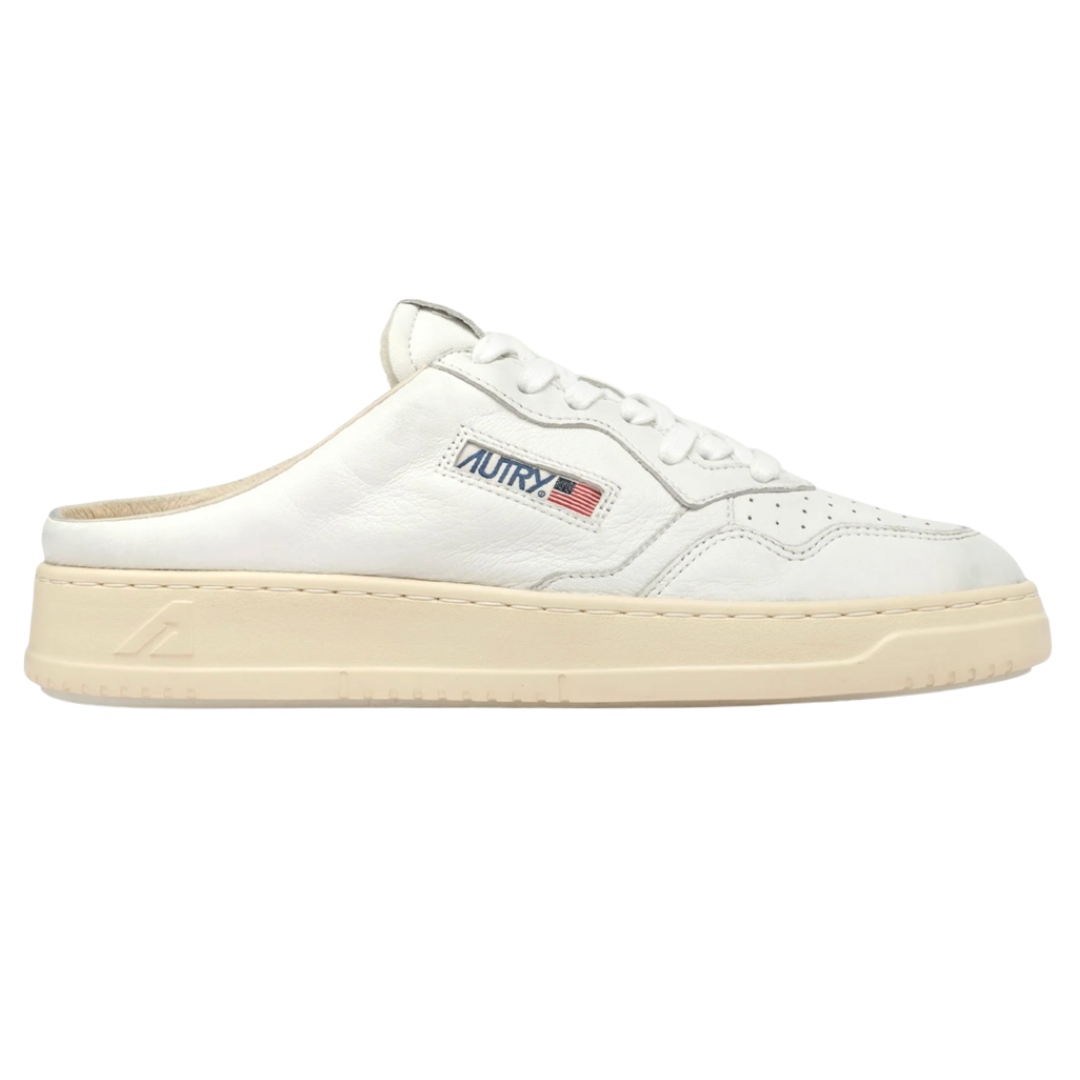 Medalist Mule Sneakers in Napa Leather White