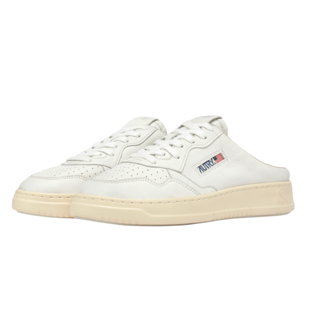 Medalist Mule Sneakers in Napa Leather White