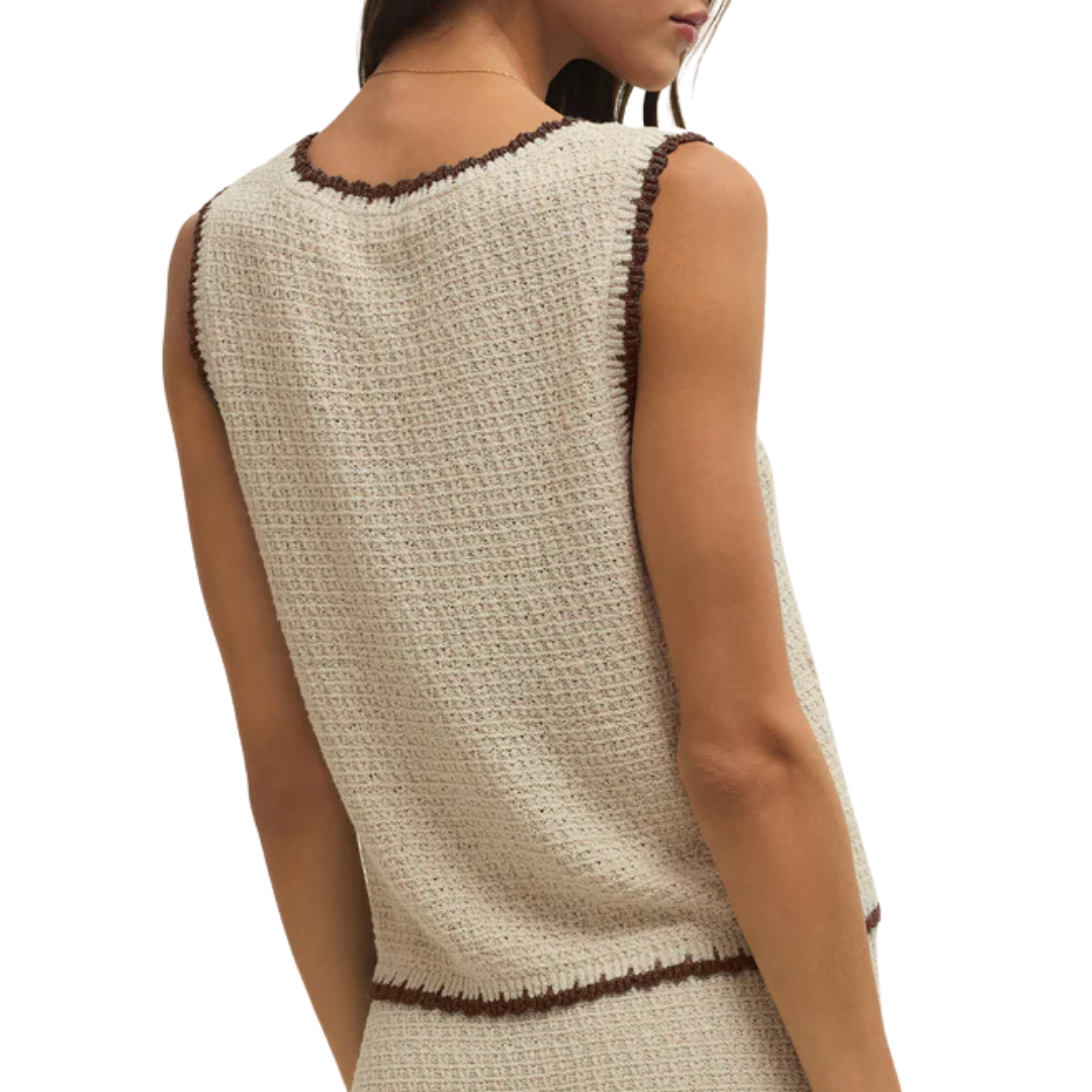 Yessenia Whipstitch Tank in Linen