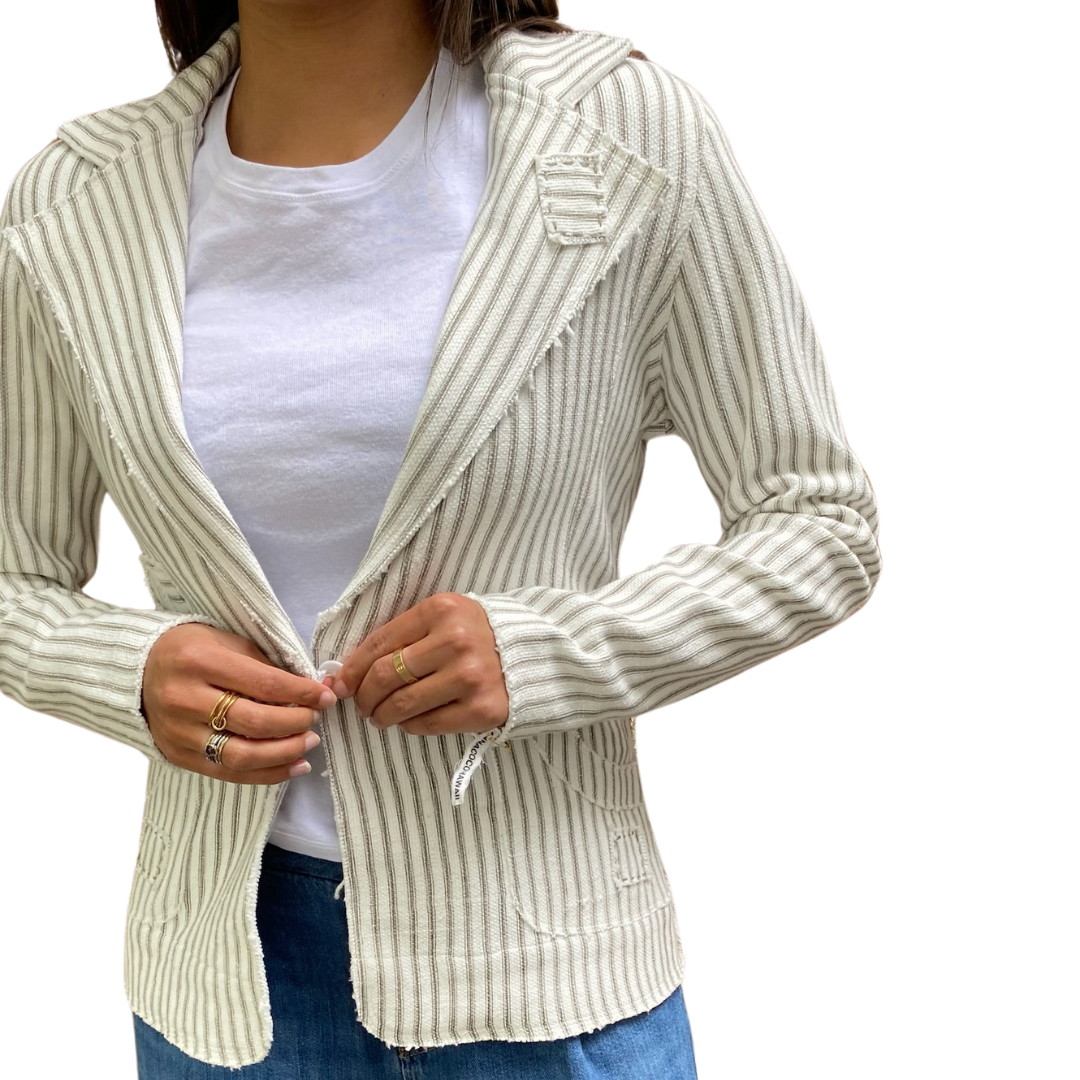 Stripe Blazer in Grey