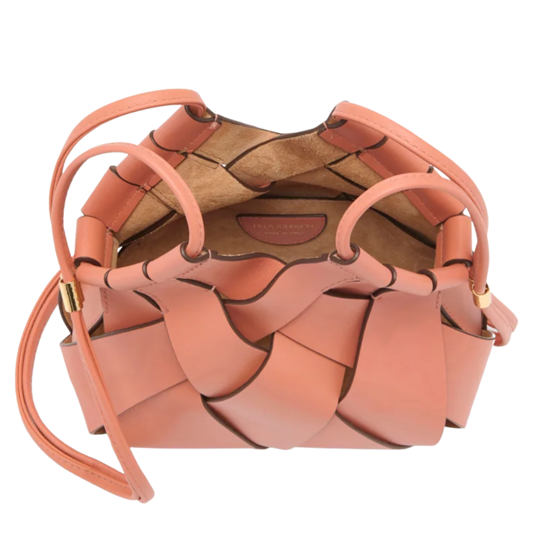 Charlotte Woven Crossbody in Rose