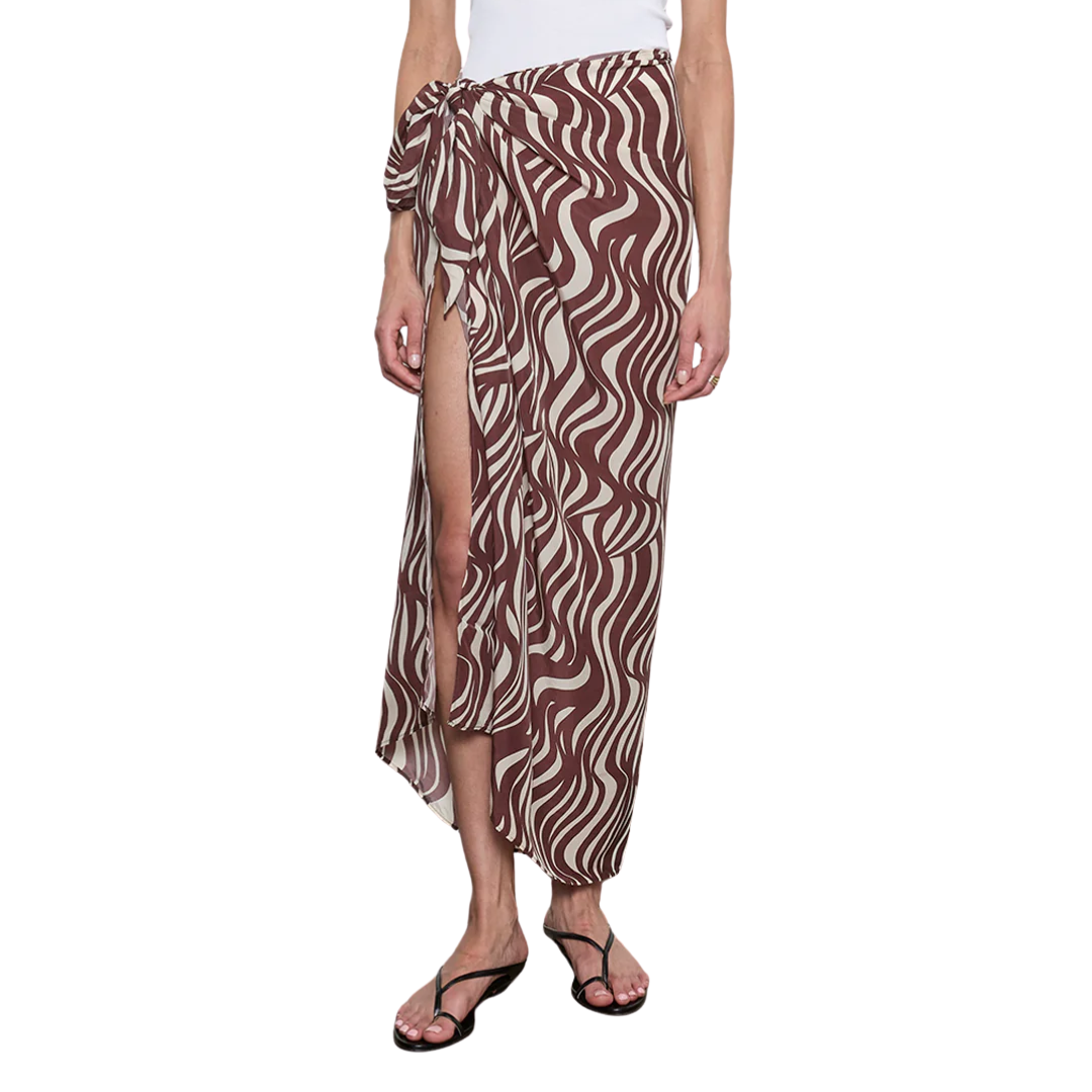 Sarong in Wave Print