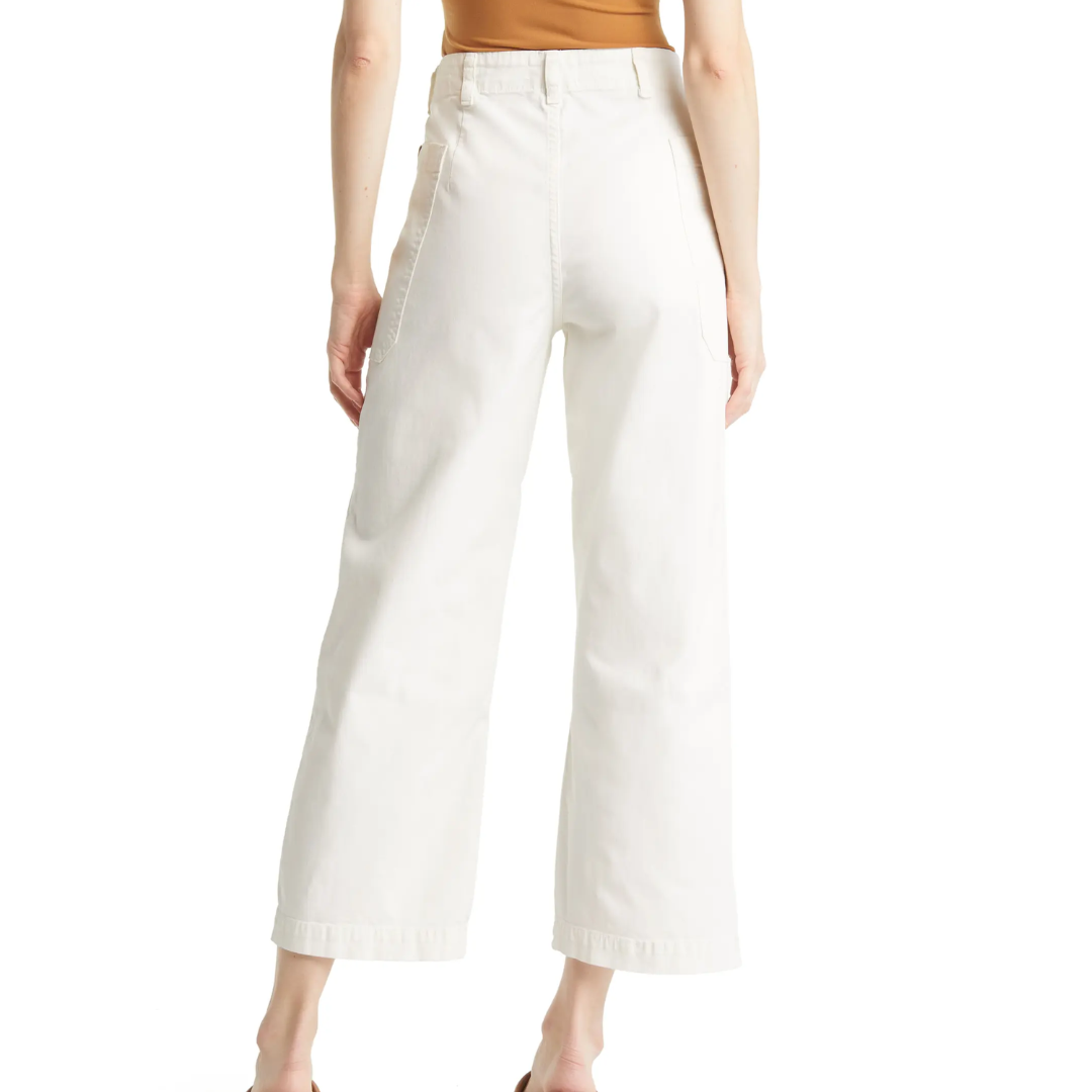 Oversized Pocket Utility Pant in Blanc