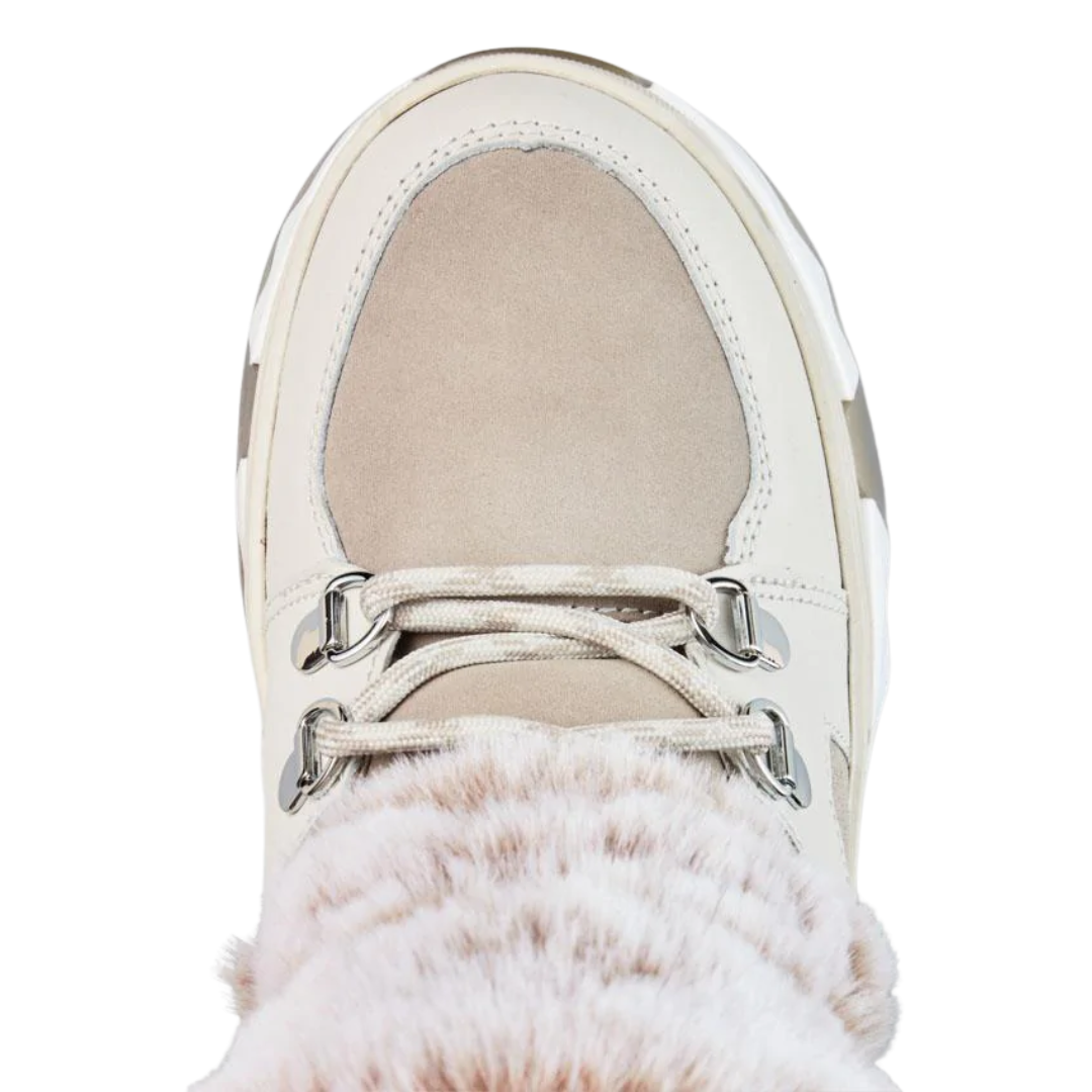 Warrior Leather Waterproof Sneaker with Primaloft in Ice Mushroom 