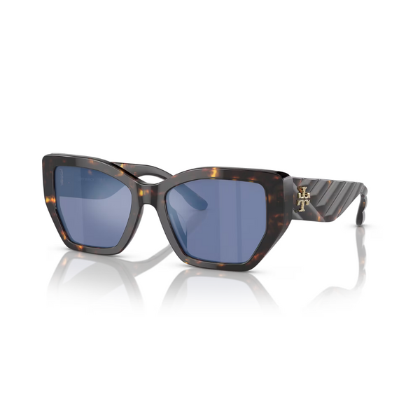 Tory Burch Kira Quilted Oversized Geometric Sunglasses in  display picture 1
