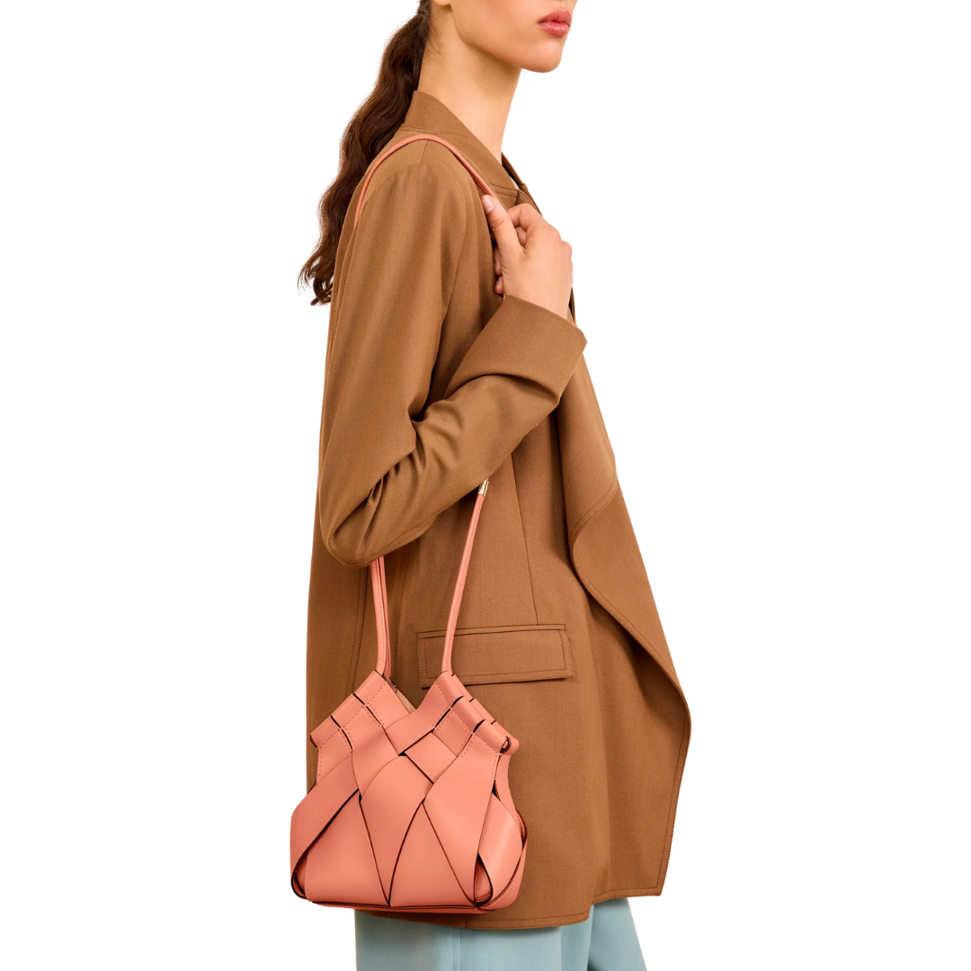 Charlotte Woven Crossbody in Rose