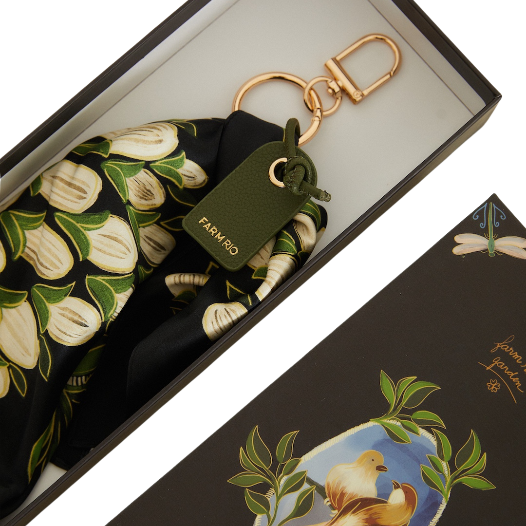 Garden Scarf Keychain in Black