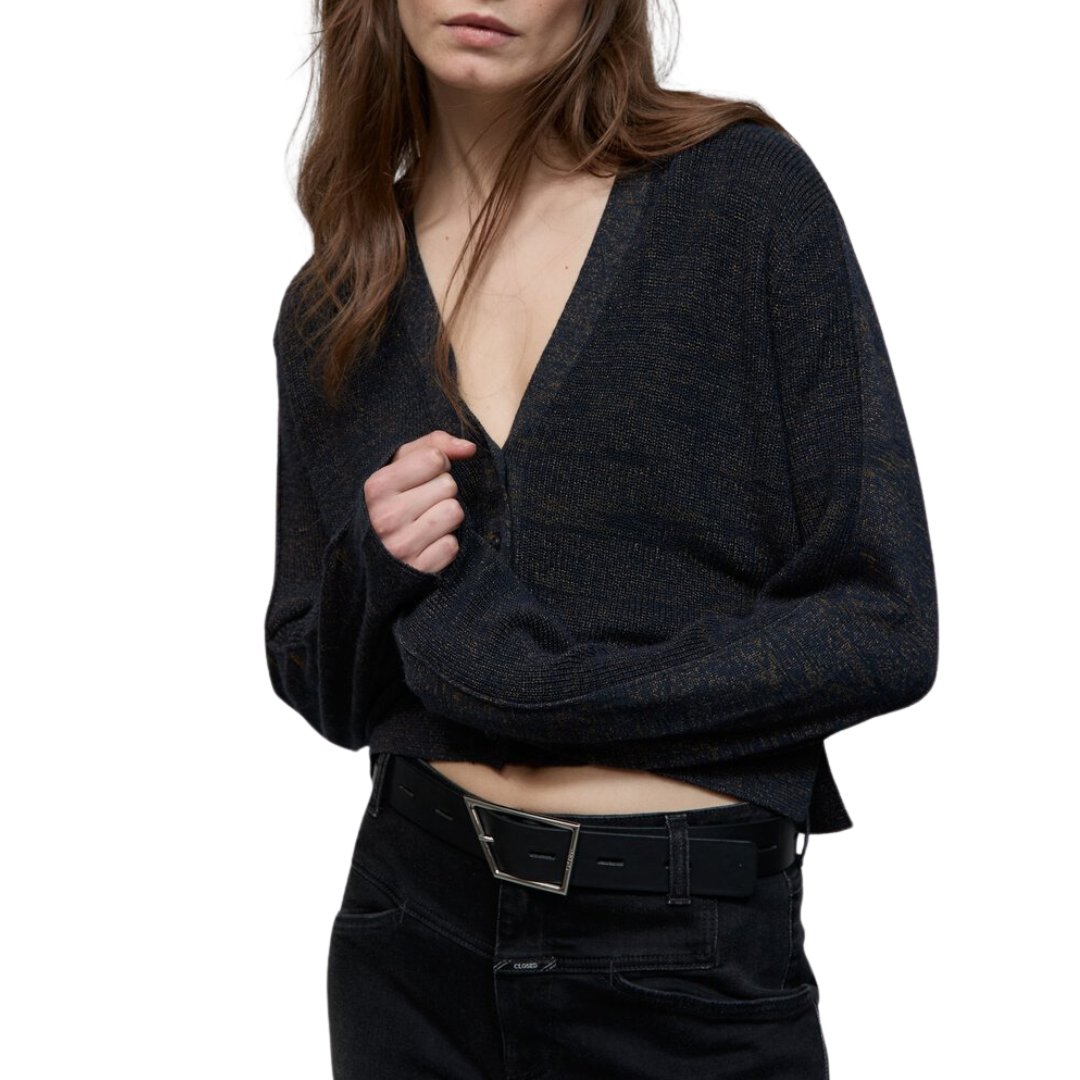 Short Cardigan in Smokey Blue