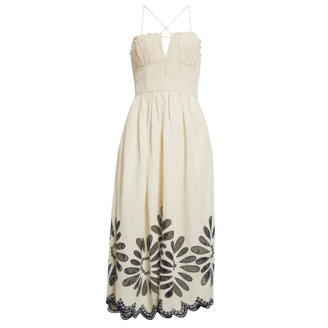 Beatrice Dress in Porcelain