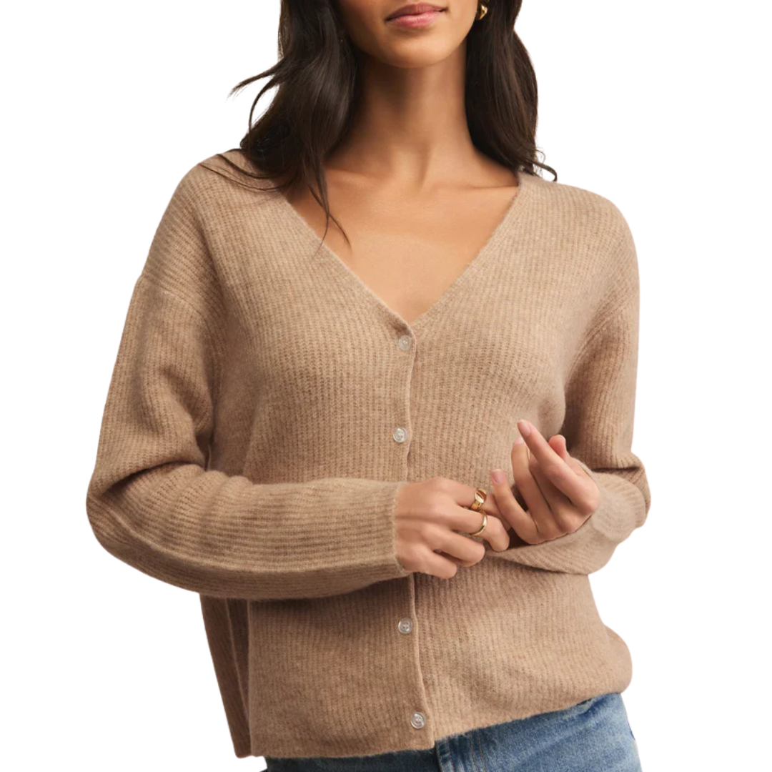 Emile Cardigan Classic in Biscuit
