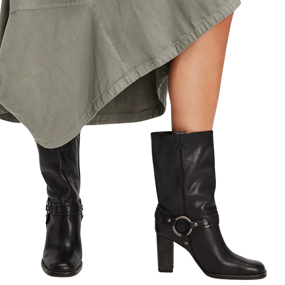 Hayden Harness Boots in Black Leather