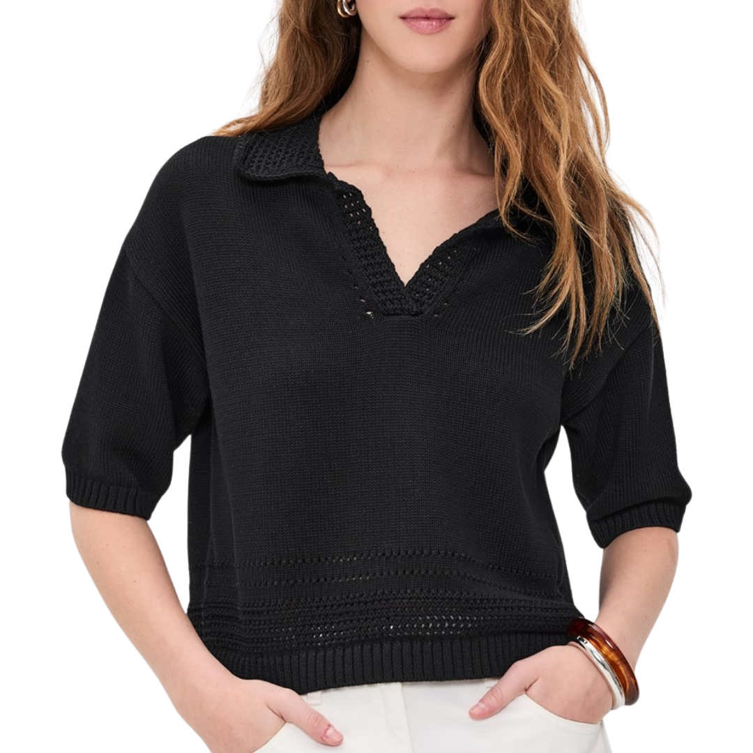Winslow Polo Top in Black