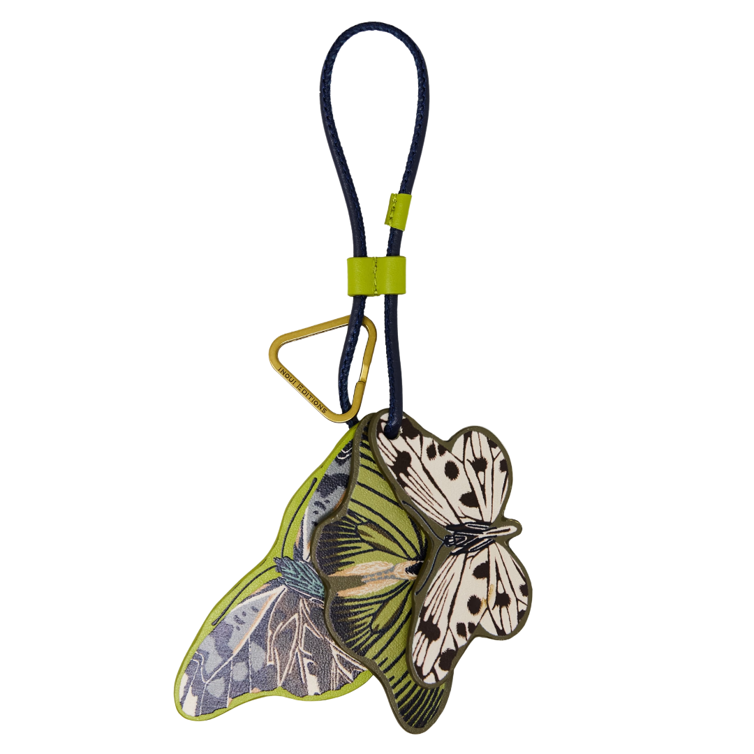 Papillons Keychain in Khaki
