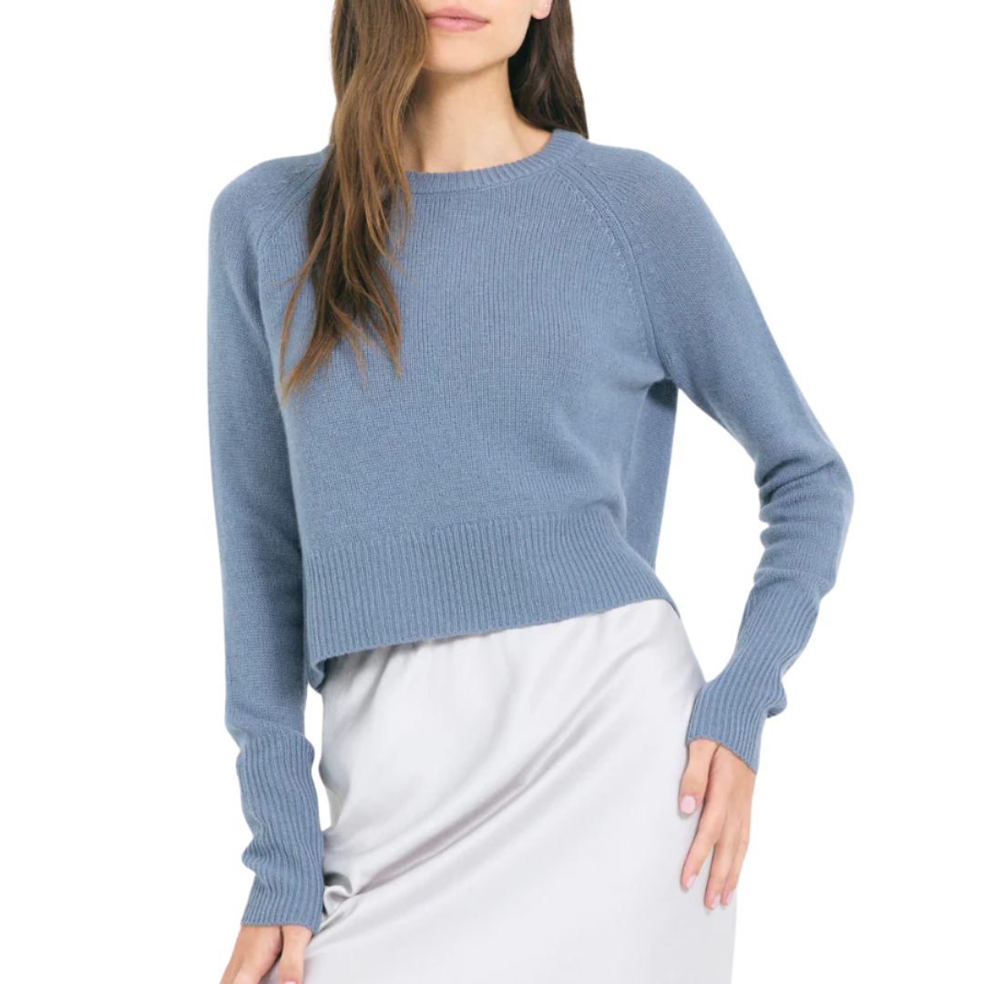 Blakely Cashmere Pullover in Cadet