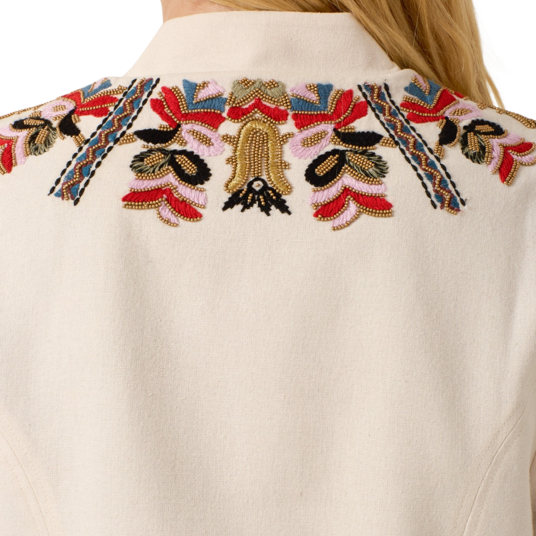 Dorian Baroque Dune Jacket in Off-White