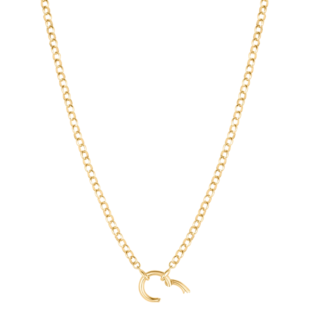 Vienna Rolo Charm Necklace in 14k Gold Plated