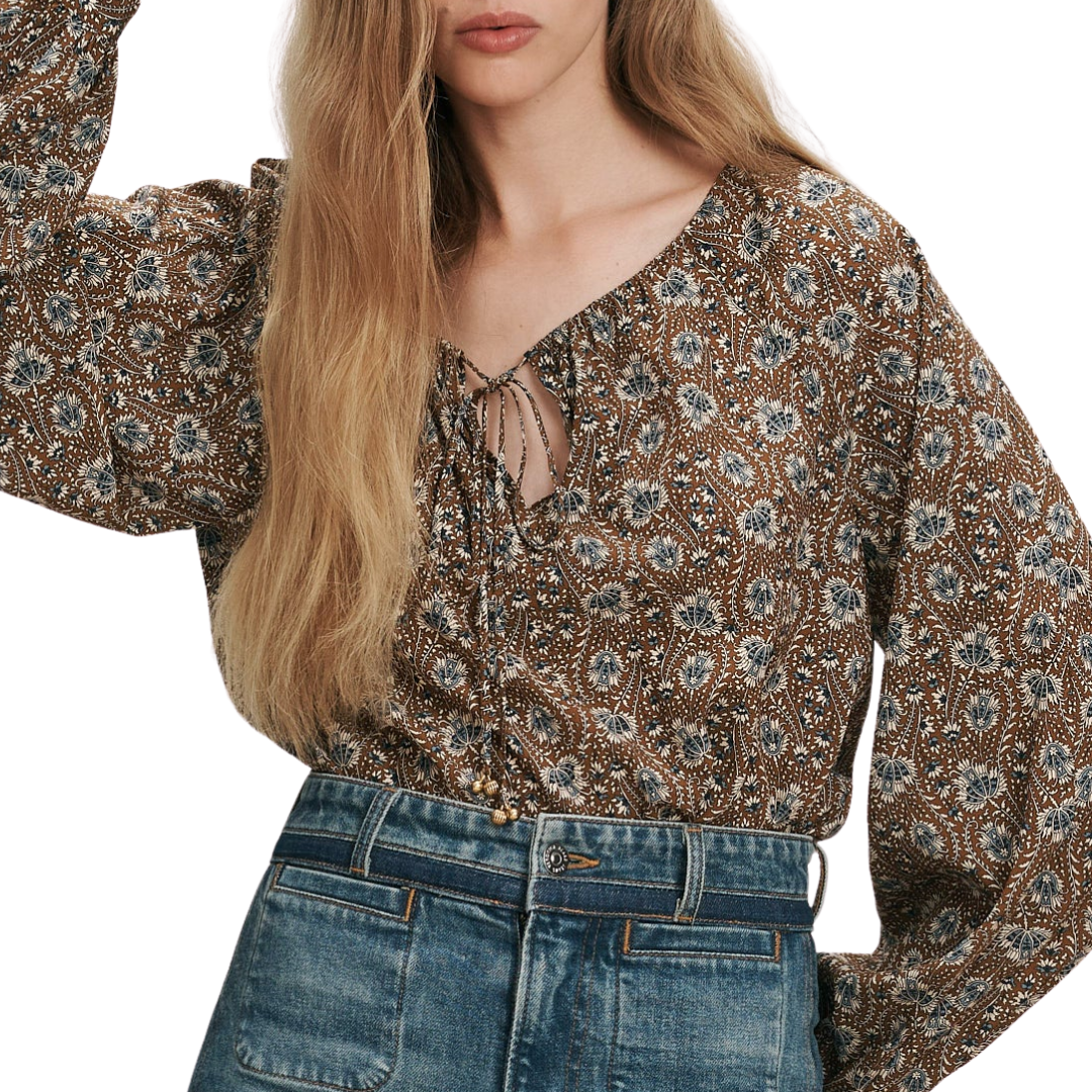 Rhosen Floral Blouse in Acorn Multi