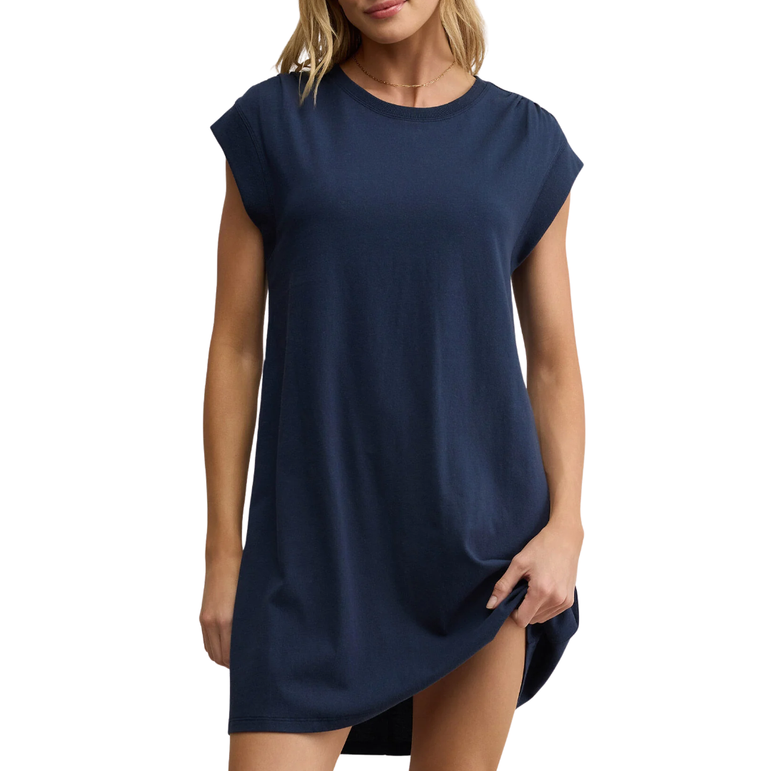 Routine Shift Mini Dress in Eclipse