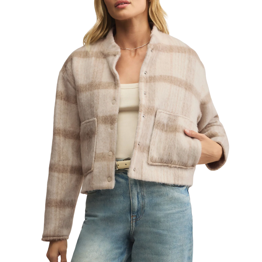 Cambridge Plaid Jacket in Crystal