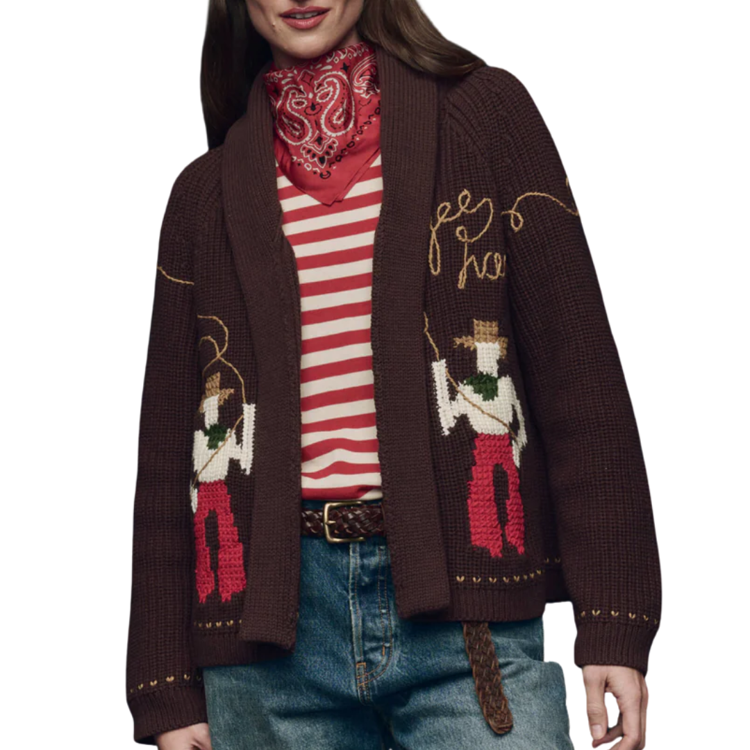 Lasso Lodge Cardigan in Umber