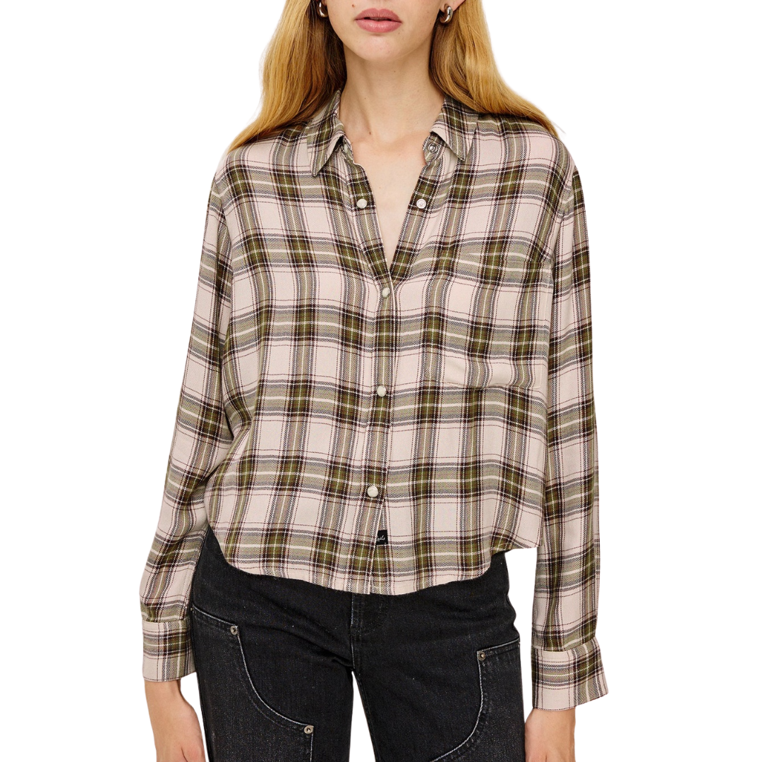 Malin Shirt in Olive Brown Cream