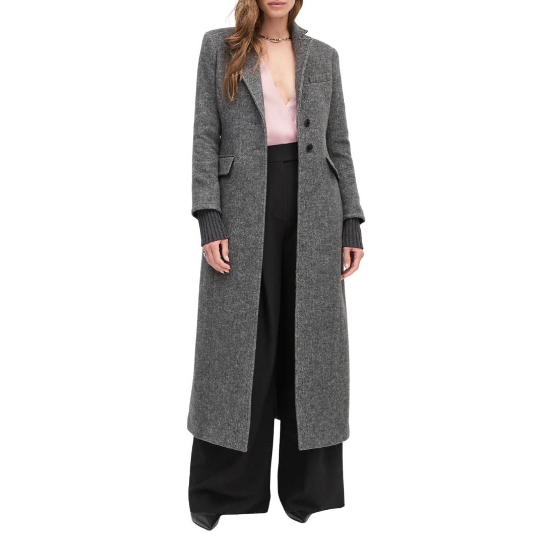 The City Coat in Grey Twill