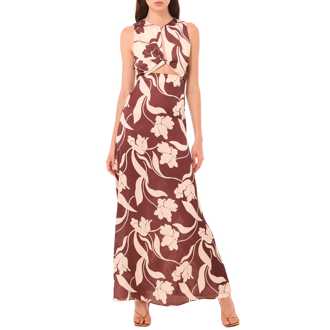 Louanne Dress in Chocolate Flora Mix