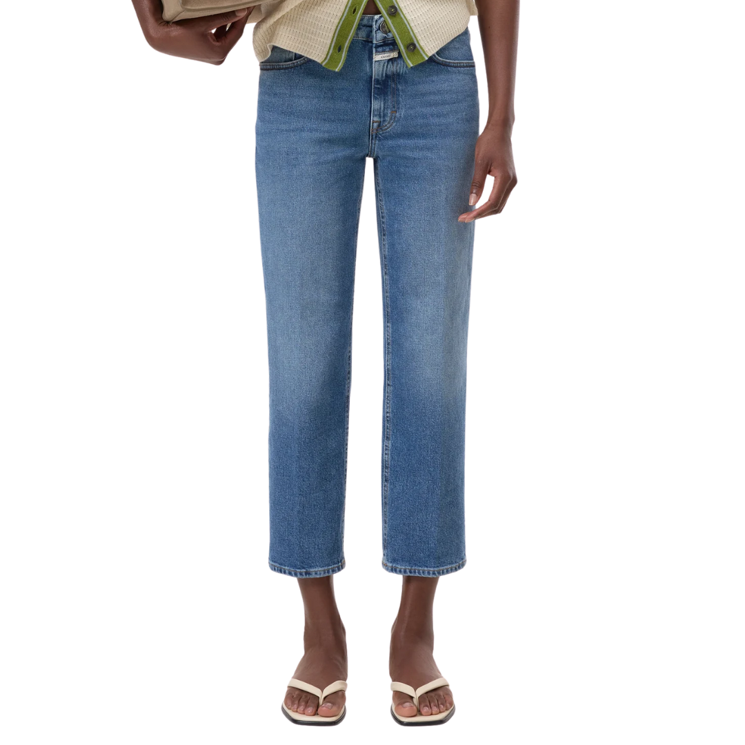 Milo Straight Jeans in Mid Blue