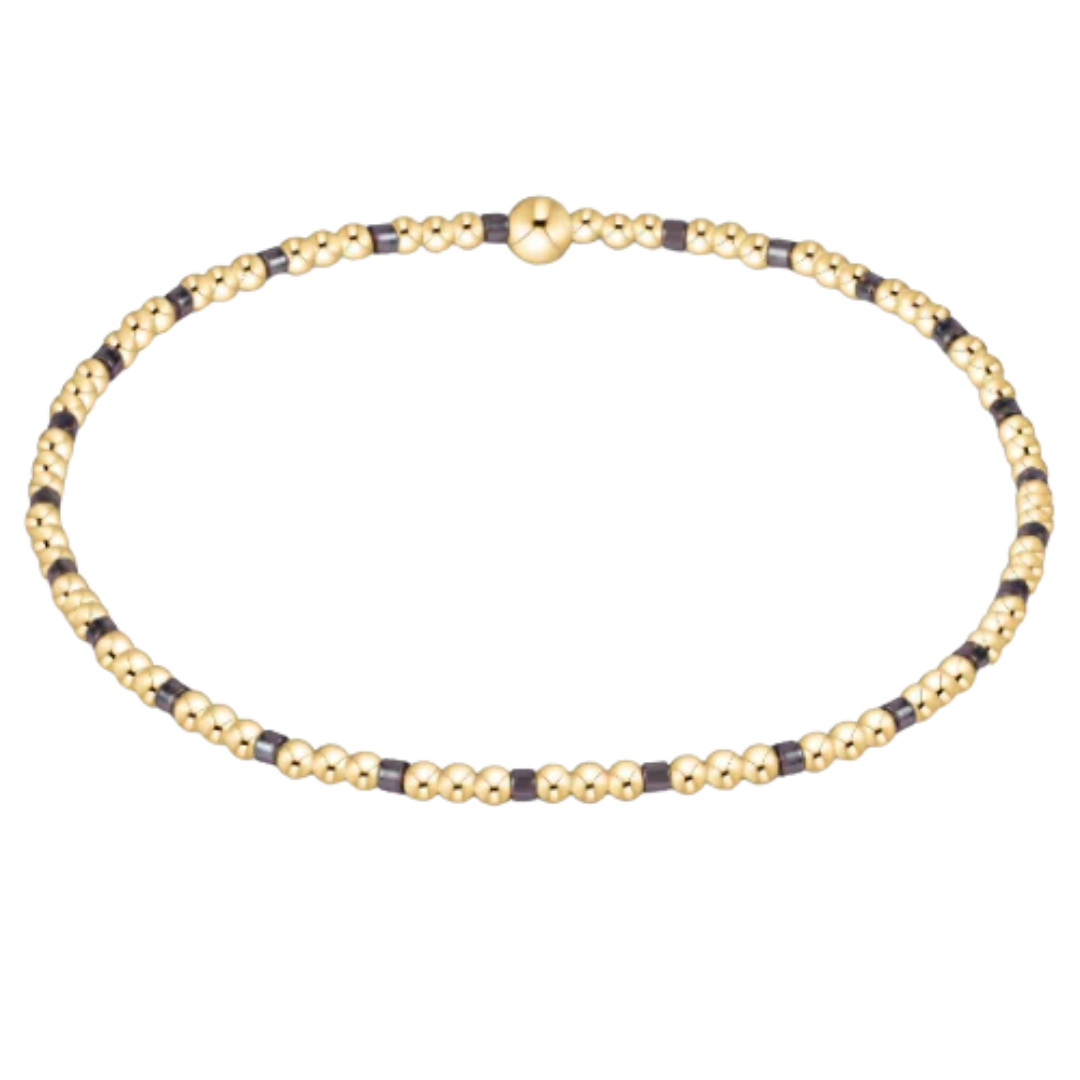 Hope Sincerity Pattern 2MM Bracelet in Taupe With a Twist