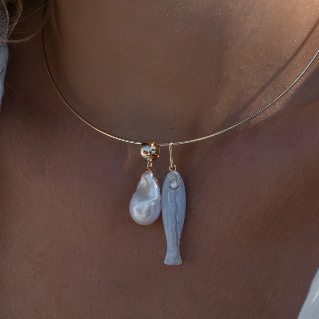 Talia Pearl Bail in 14k Gold Plated