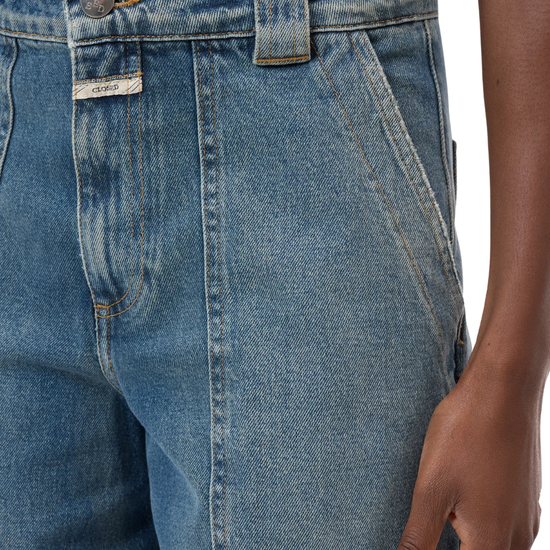 Rhannon Barrel Jeans in Mid Blue