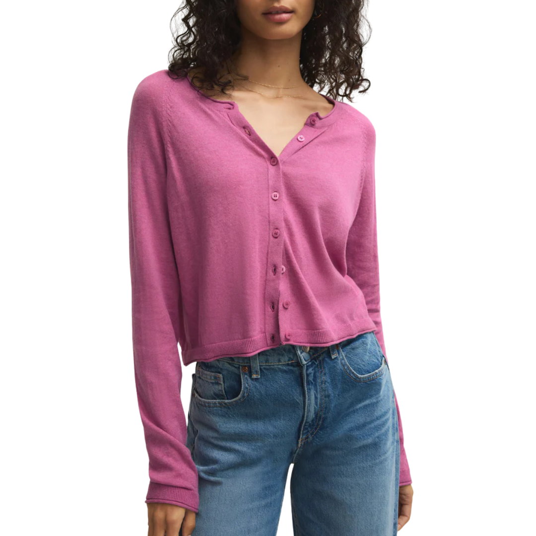 Perfect Layer Cardigan in Spanish Rose